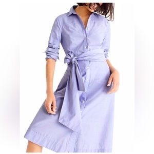 J. Crew Light Purple Button-Down Midi Dress